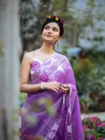 Luxury Edition moslin Saree Collection 0136 - Image 4