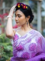 Luxury Edition moslin Saree Collection 0136 - Image 5