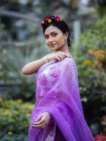 Luxury Edition moslin Saree Collection 0136 - Image 9