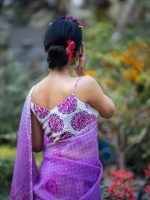 Luxury Edition moslin Saree Collection 0136 - Image 11