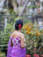 Luxury Edition moslin Saree Collection 0136 - Image 13