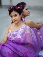 Luxury Edition moslin Saree Collection 0136 - Image 19