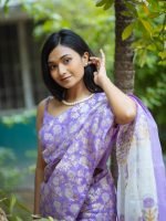 Luxury Edition moslin Saree Collection 0148 - Image 6