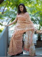 Luxury Edition moslin Saree Collection 0149 - Image 4