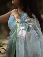 Luxury Edition moslin Saree Collection 0151 - Image 4