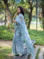 Luxury Edition moslin Saree Collection 0150 - Image 7