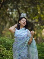 Luxury Edition moslin Saree Collection 0150 - Image 10