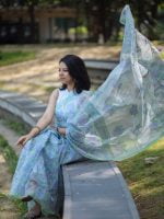 Luxury Edition moslin Saree Collection 0150 - Image 24