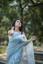 Luxury Edition moslin Saree Collection 0151 - Image 13