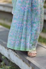 Luxury Edition moslin Saree Collection 0151 - Image 15