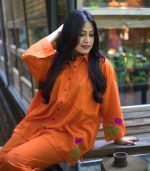 Women Premium Co-Ord Set - Orange Star - Image 2
