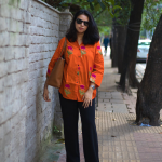 Women Premium Shirt - Orange Star